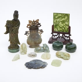 Group of Chinese Jade Carvings 20th Century