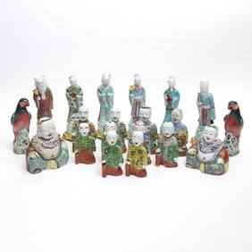 Large Group of Chinese Porcelain Devotional Figures 19th/20th Century