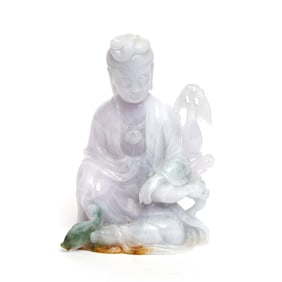 Chinese Jadeite Carving of Guanyin