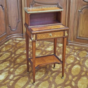 Louis XVI Style Kingwood and Tulipwood Table de Chevet