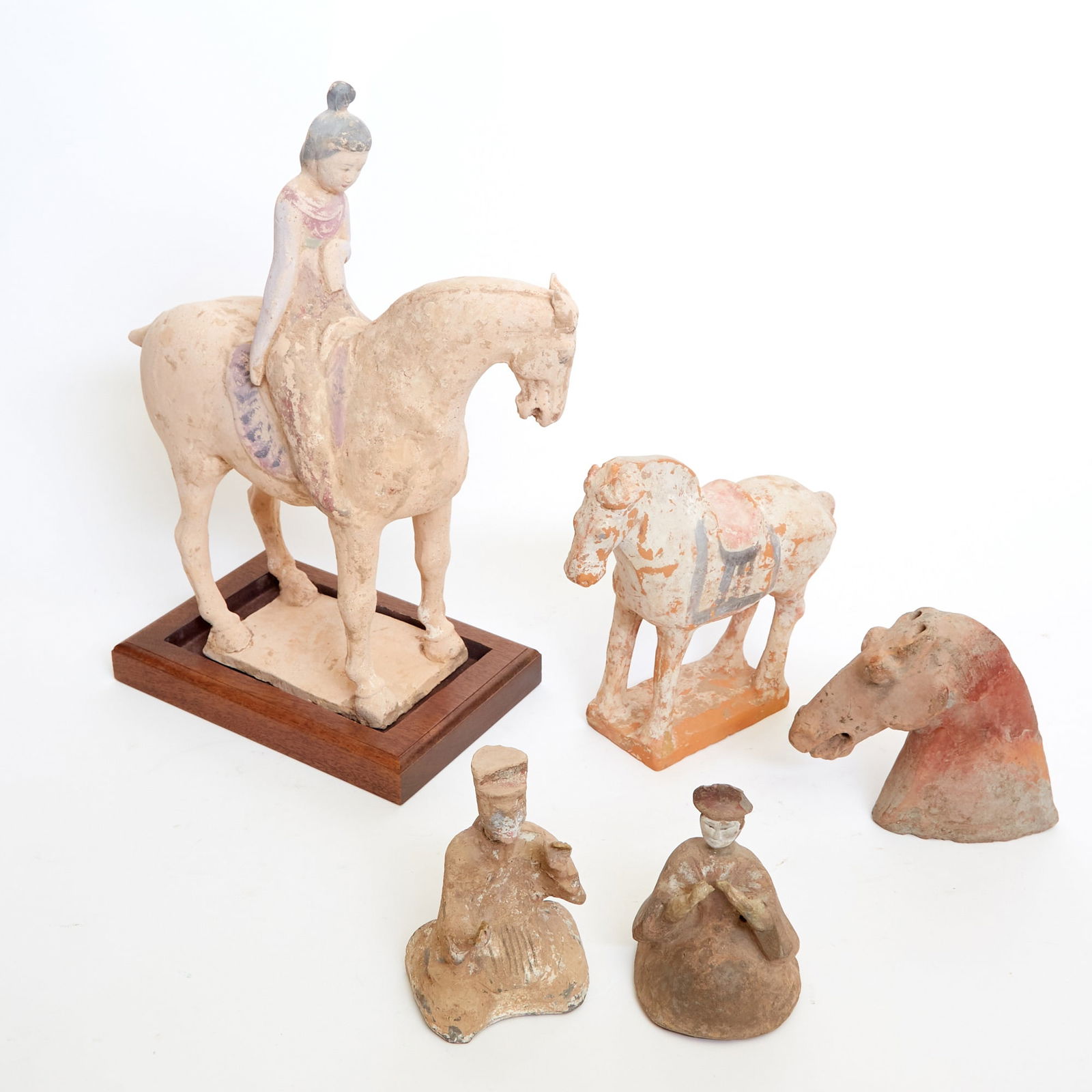 Three Chinese Pottery Equine Figures (1 of 4)
