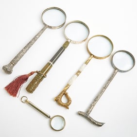 Five Table Magnifying Glasses