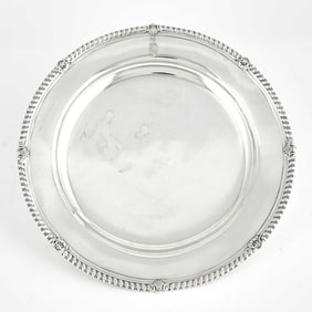 English Sterling Silver Circular Platter