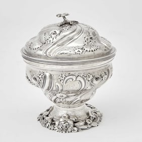 George II Sterling Silver Covered Sugar Bowl