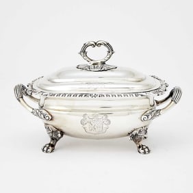 George III Sterling Silver Covered Sauce Tureen