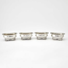 Set of Four George III Sterling Silver Salts