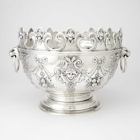 Silver Monumental Monteith Centerpiece Bowl