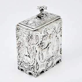 Continental Silver Tea Caddy