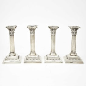 Set of Four Gorham Sterling Silver Candlesticks