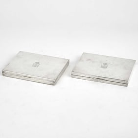 Pair of Tiffany & Co. Sterling Silver Playing Card Boxes