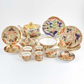 Spode Porcelain Imari ‘Finger and Thumb’ Pattern Part Tea and Coffee Service