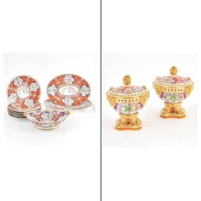 Coalport Porcelain Imari ‘Dollar Pattern’ Part Service