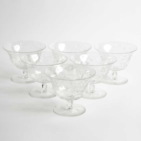 Set of Twelve Hawkes Cut Glass Compotes