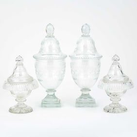 Group of Georgian Cut Glass Table Articles
