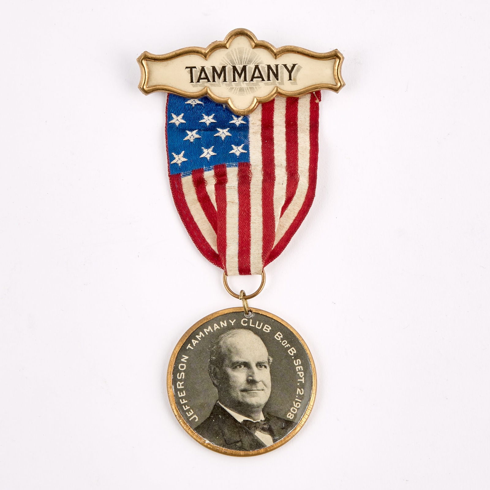 Political Collectibles: William Jenning Bryan One-Day Tammany Hall Ribbon (1 of 2)