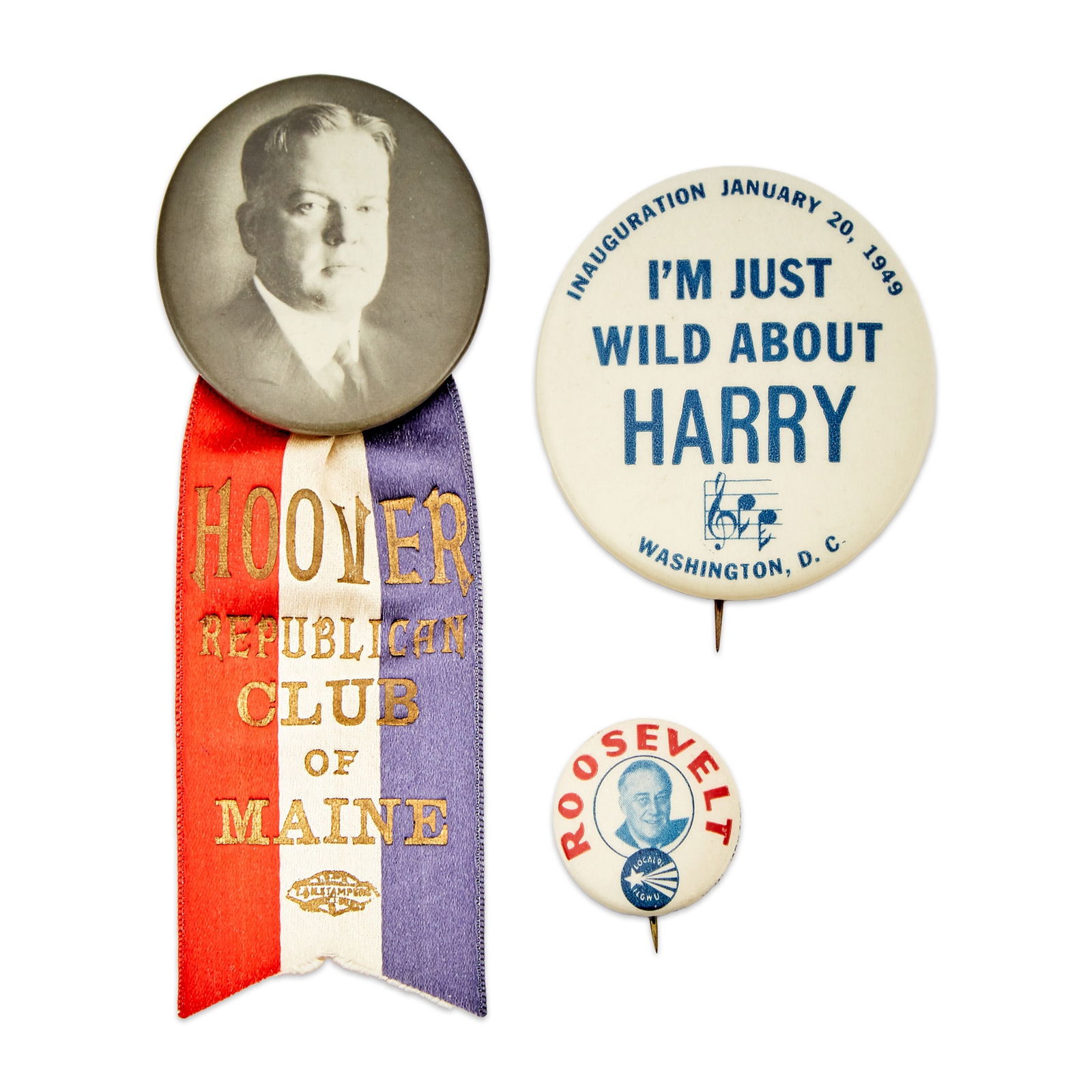 Political Collectibles: Trio oF Better Buttons. (1 of 1)