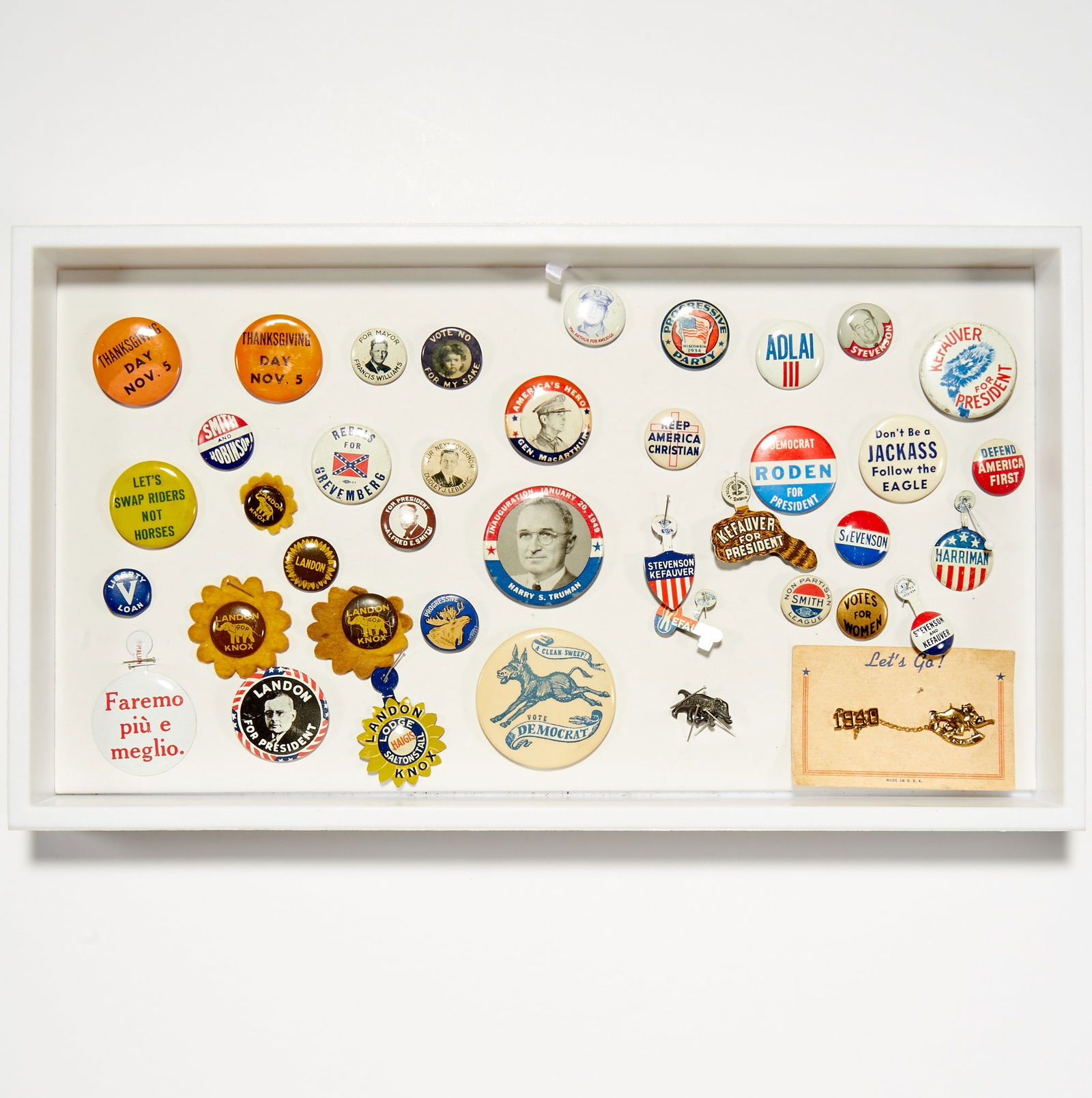 Political Collectibles: Collection of Buttons and Pins (1 of 1)