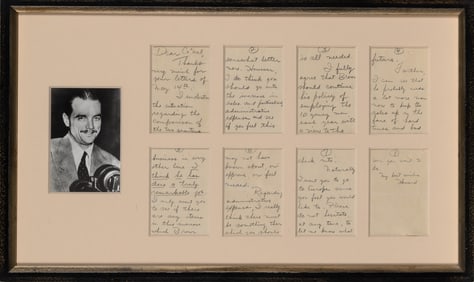 A scarce autograph letter by Howard Hughes