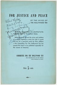 Signed by members of the blacklisted Hollywood Ten