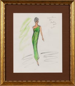 A sketch by Edith Head for Lena Horne on the Dean Martin Show