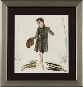 An original Edith Head sketch for Judy Garland