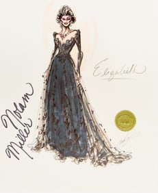 An original gown design for Elizabeth Taylor