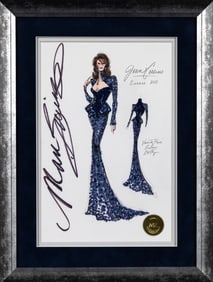 An original design for Joan Collins by Mark Zunino
