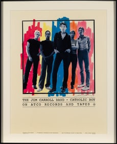 The Jim Carroll Band, signed by the photographer