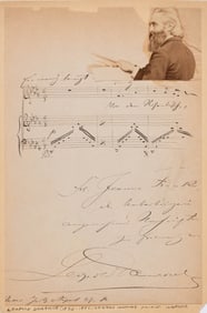 A signed musical quotation by Leopold Damrosch