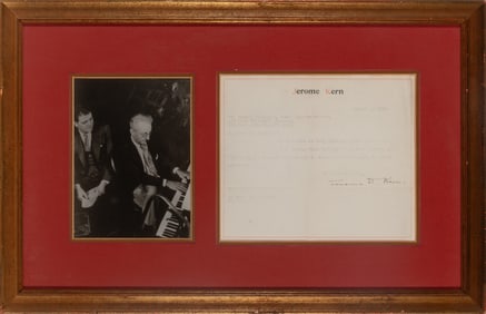 Two items signed by Jerome Kern