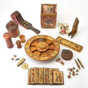 A group of game-related items