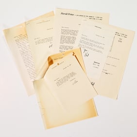 Sondheim notes and a poster from the first production of Merrily We Roll Along