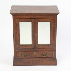 Victorian Oak Miniature Armoire