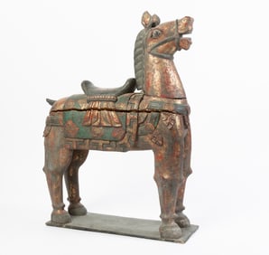 Chinese Giltwood Figure of a Horse 20th Century