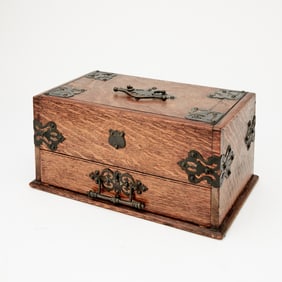 Victorian Oak Humidor Late 19th Century
