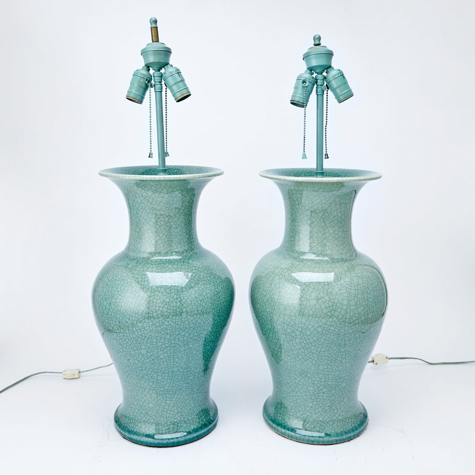 Pair of Chinese Porcelain Ginger Jars Mounted as Lamps 20th/21st Century (1 of 4)