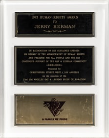 The 1993 Human Rights Award Presented to Jerry Herman