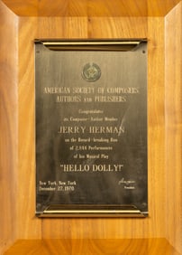 Nine awards and certificates presented to Jerry Herman Naming of the Jerry Herman Theatre