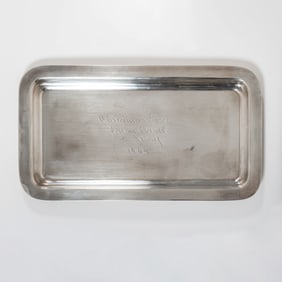 Cartier Silver Presentation Tray from Carol Channing Circa 1964