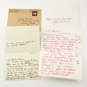 A letter from Carol Channing and note from Angela Lansbury