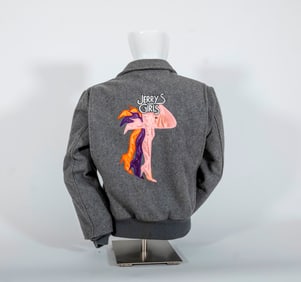 Marty Finkelstein's Jerry's Girls Embroidered Wool Flannel Bomber Jacket Custom Jackets by Creative