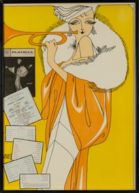 An unusual poster commemorating the premiere performance of Mame