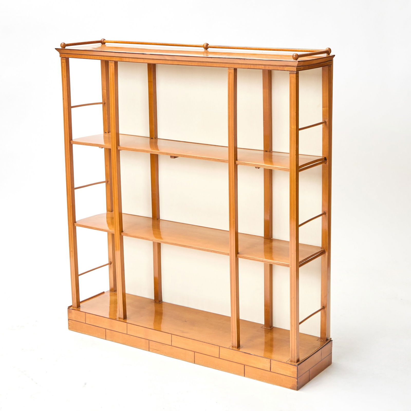 Inlaid Satinwood Open Bookshelf (1 of 3)