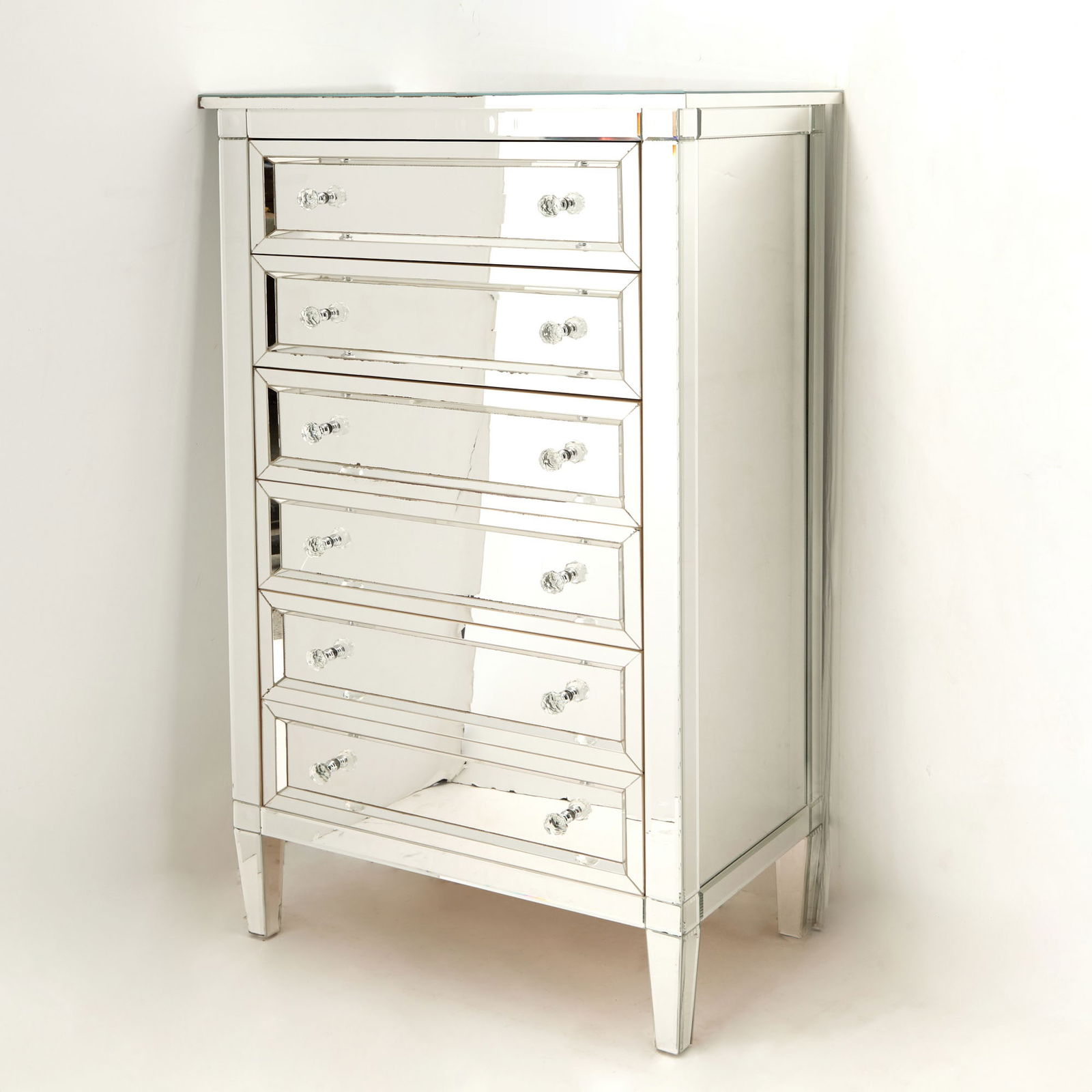 Tall Mirrored Chest of Drawers (1 of 2)