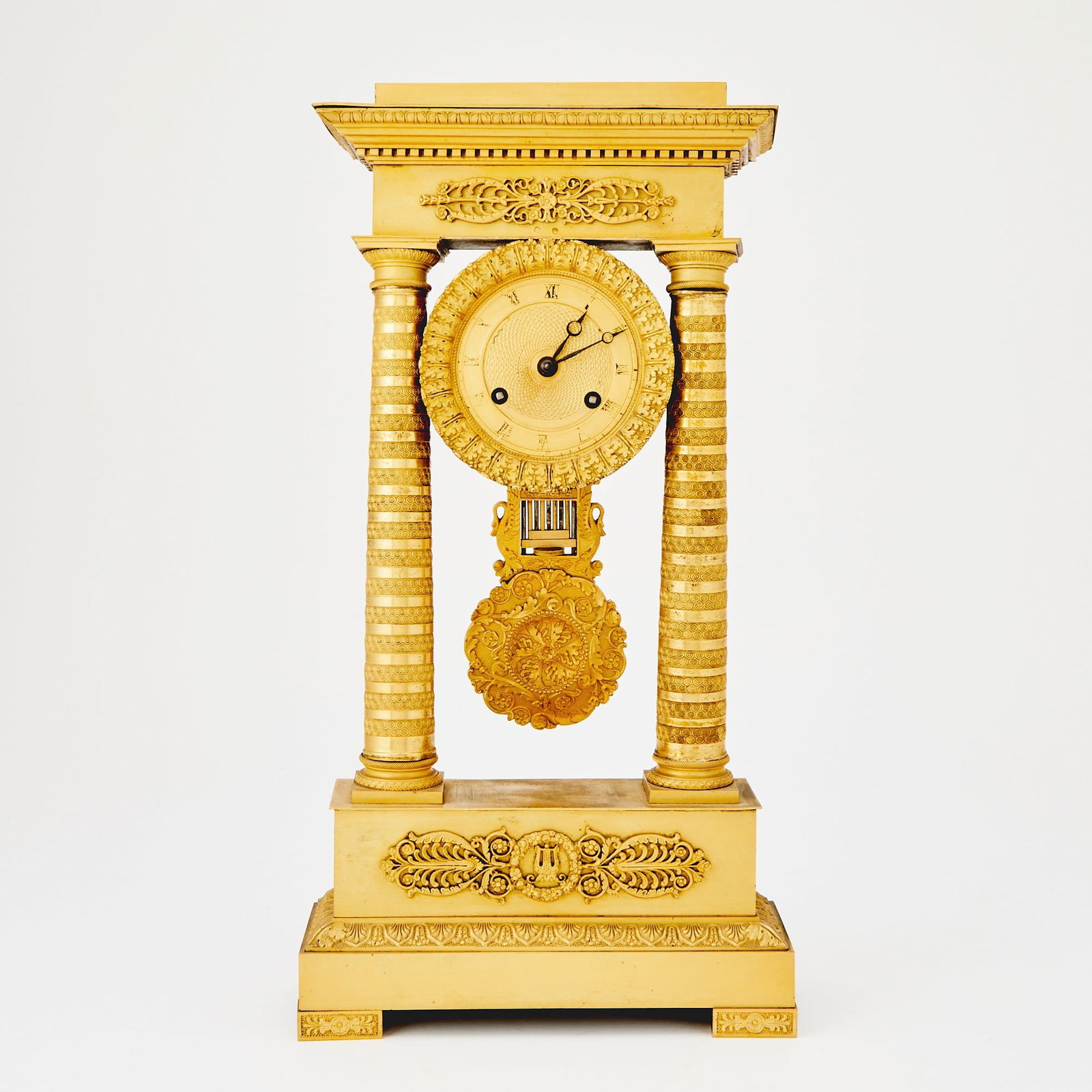 French Empire style Gilt Bronze Clock (1 of 6)