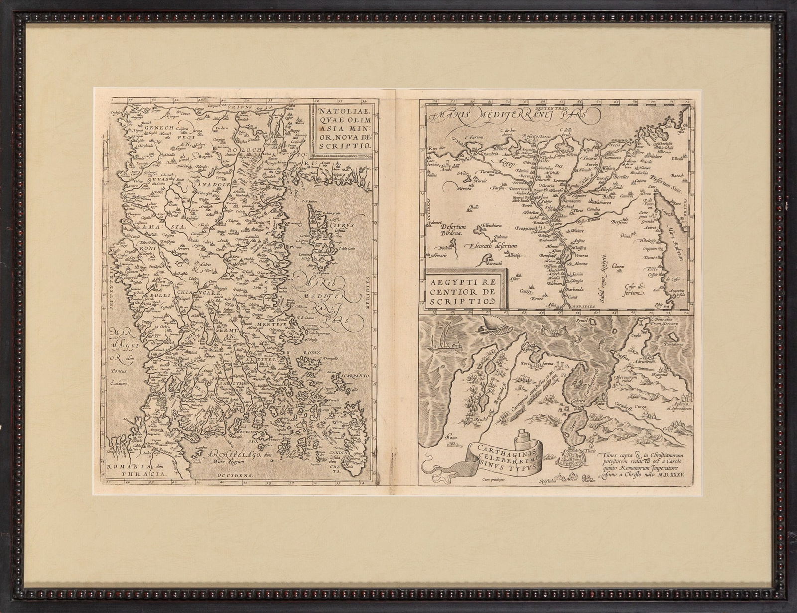 Ortelius' maps of Egypt, Carthage, and Asia Minor (1 of 2)