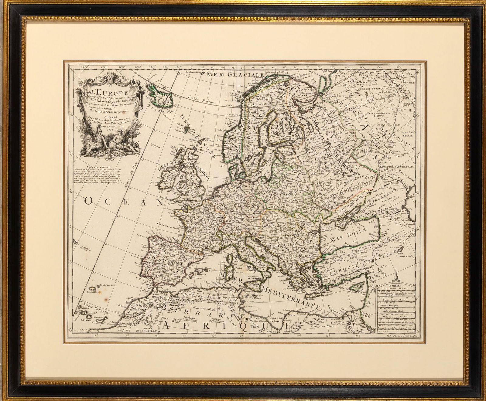 De L’isle's elegant map of Europe dated 1700 (1 of 1)