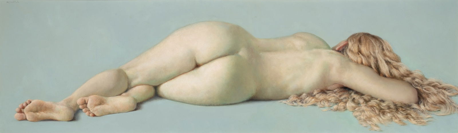 Anthony Ackrill: American, b. 1958Blonde on Blue, 2022Signed Ackrill (ul)