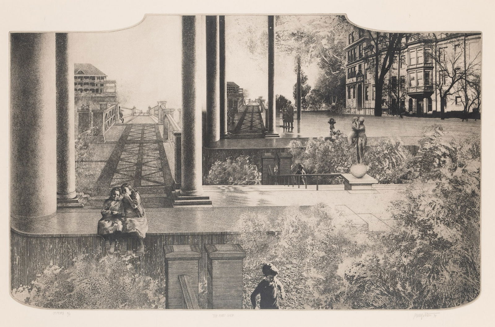 Peter Milton (b. 1930): THE GARDEN; THE FIRST GATE (JOHNSON/MILTON 45; 93)Two etchings and engravings, 1966 and 1974, respectively, on Murillo paper, signed, dated and titled, the first numbered 16/50, the second inscribed S