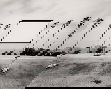 Richard Barnes, Bakersfield Drive-in, 1986: BARNES, RICHARD Bakersfield Drive-in, 1986. Gelatin silver print, 15 1/4 x 19 1/4 inches (390 x 490 mm), verso signed and titled in pencil. Artist retouchings noted primarily in the upper right quadra